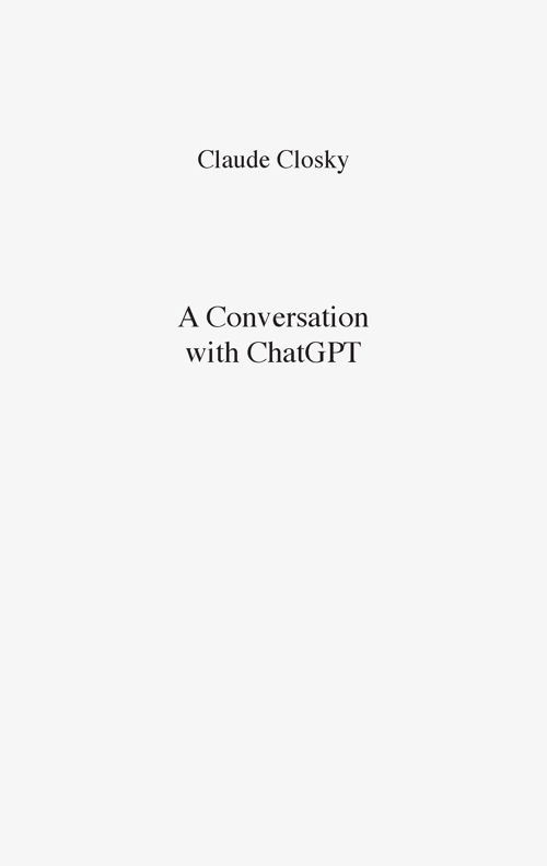 A Conversation with ChatGPT