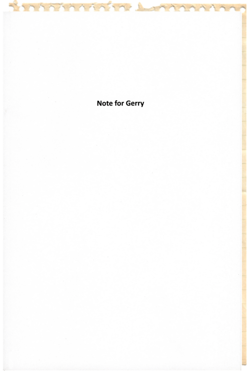 Note for Gerry