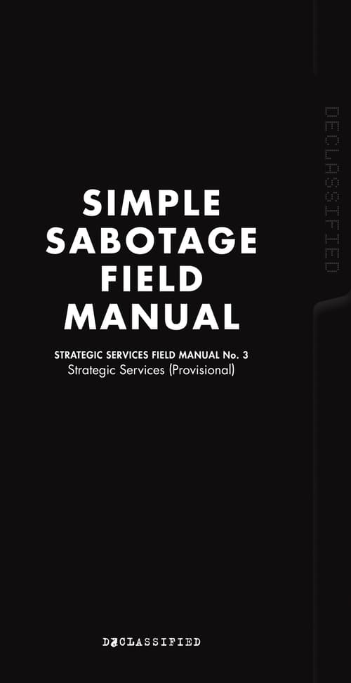 Simple Sabotage Field Manual